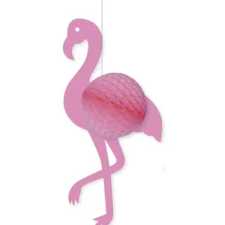 Flamenco Rosa De Papel De Nido De Abeja 68 Cm