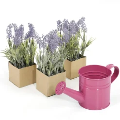 Flor Artificial De Lavanda En Maceta De Papel 20 Cm