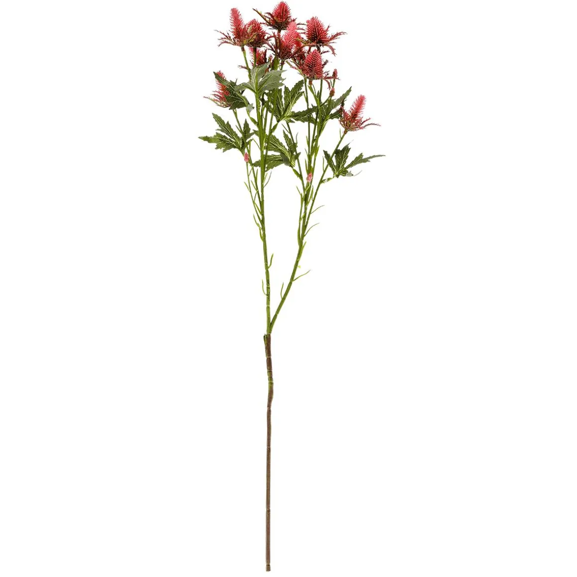 Flor Artificial Rama De Cardo Rojo, 68 Cm De Largo