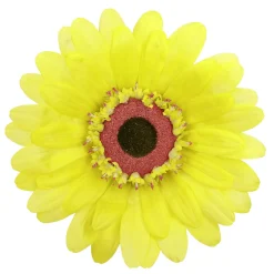 Flor De Gerbera Gigante Artificial, Marillo