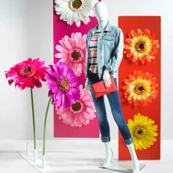 Flor De Gerbera Gigante Artificial, Marillo
