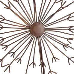 Flor De Metal Decorativa Plug Marrón 50 Cm