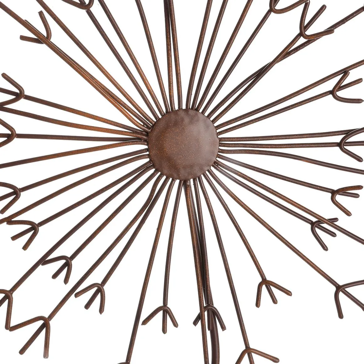 Flor De Metal Decorativa Plug Marrón 50 Cm