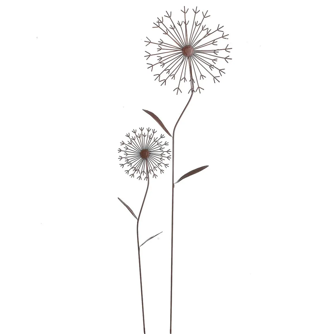 Flor De Metal Decorativa Plug Marrón 50 Cm