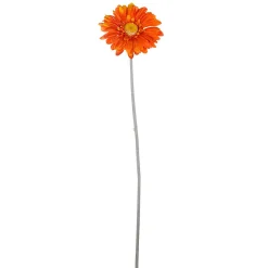 Flores Artificiales Gerbera Naranja 2 Piezas