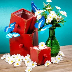 Flores De Margaritas Decorativas, 72 Piezas