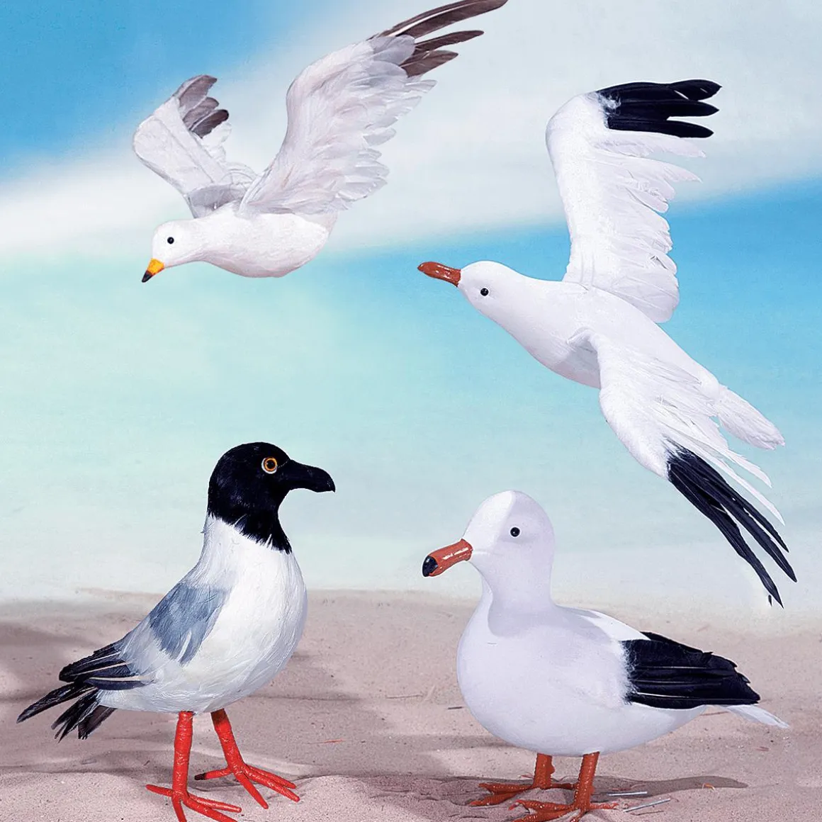 Gaviota Decorativa De Pie, Altura: 28 Cm
