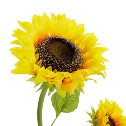 Girasol Artificial Con 3 Flores Amarillo 87 Cm