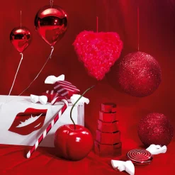 Globo De Plástico Metálico Rojo Ø 20 Cm