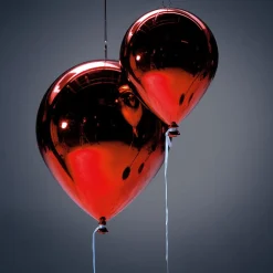 Globo De Plástico Metálico Rojo Ø 20 Cm