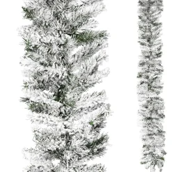 Guirnalda De Abeto Con Copos 180 Cm, 30 Cm Ø