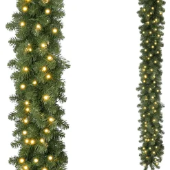 Guirnalda De Abetos Con LED Blanco Cálido, 270 Cm