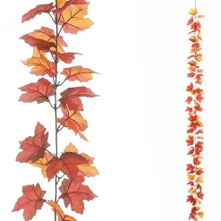 Guirnalda De Arce Artificial Naranja - Marrón 180 Cm