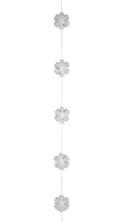 Guirnalda De Copos De Nieve 3D Blanca, 180 Cm
