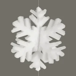 Guirnalda De Copos De Nieve 3D Blanca, 180 Cm