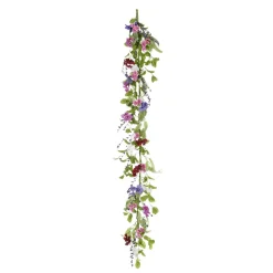 Guirnalda De Flores De Campo Artificiales Rosa Púrpura 158 Cm