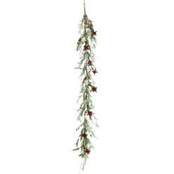Guirnalda De Flores De Campo Artificiales Vid Roja Blanca 158 Cm