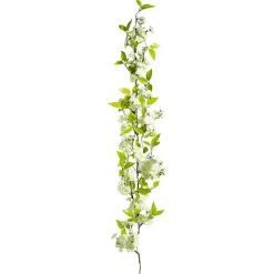 Guirnalda De Flores De Cerezo Artificial Blanco 110 Cm