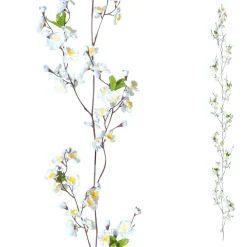 Guirnalda De Flores De Manzano Decorativa, Color Blanco