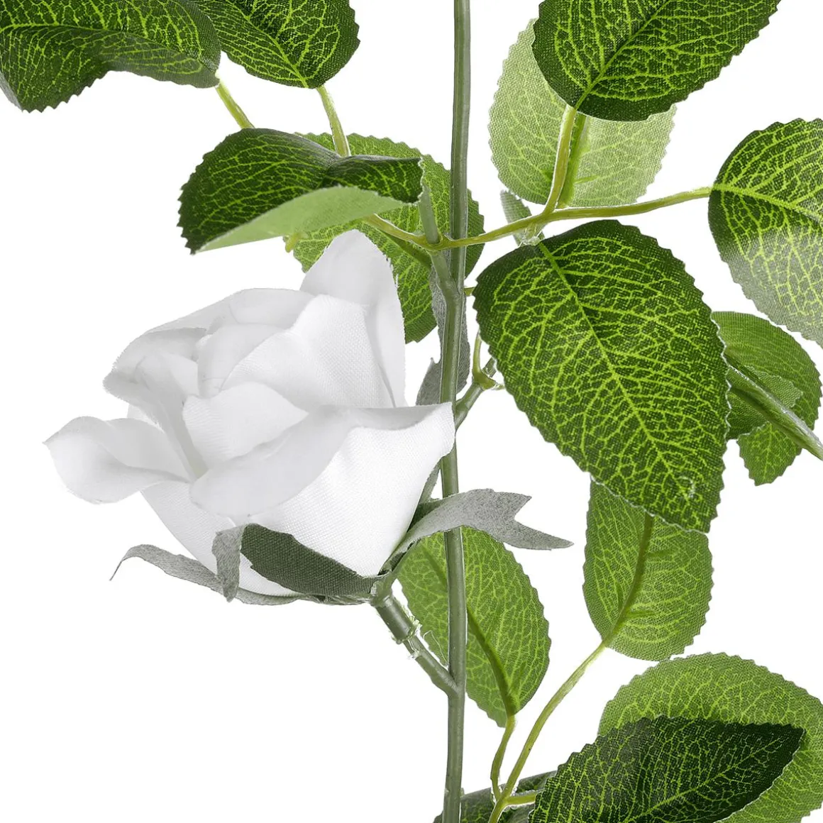 Guirnalda De Rosas Artificial 180 Cm, Color Blanco