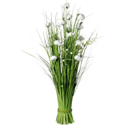 Haz De Gas Artificial Con Flores Blancas De 70 Cm