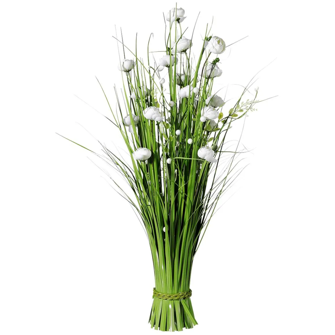 Haz De Gas Artificial Con Flores Blancas De 70 Cm