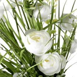 Haz De Gas Artificial Con Flores Blancas De 70 Cm