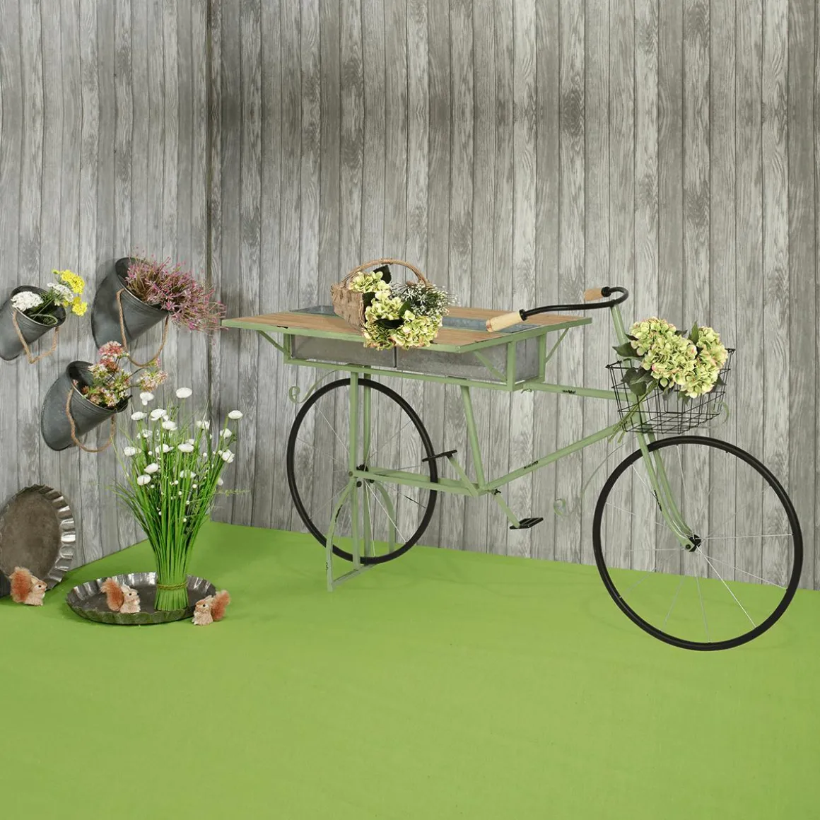 Haz De Gas Artificial Con Flores Blancas De 70 Cm