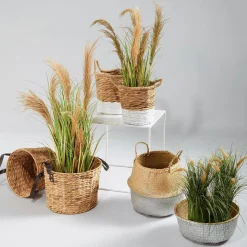 Hierba Decorativa Con Flores De Junco, 50 Cm