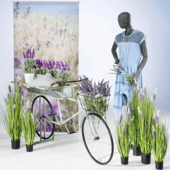 Hierba Decorativa Con Lavanda, Altura 100 Cm