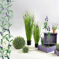 Hierba Decorativa Con Lavanda, Altura 100 Cm