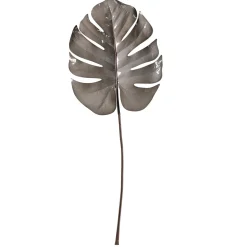 Hoja De Monstera Artificial 90 Cm Gris