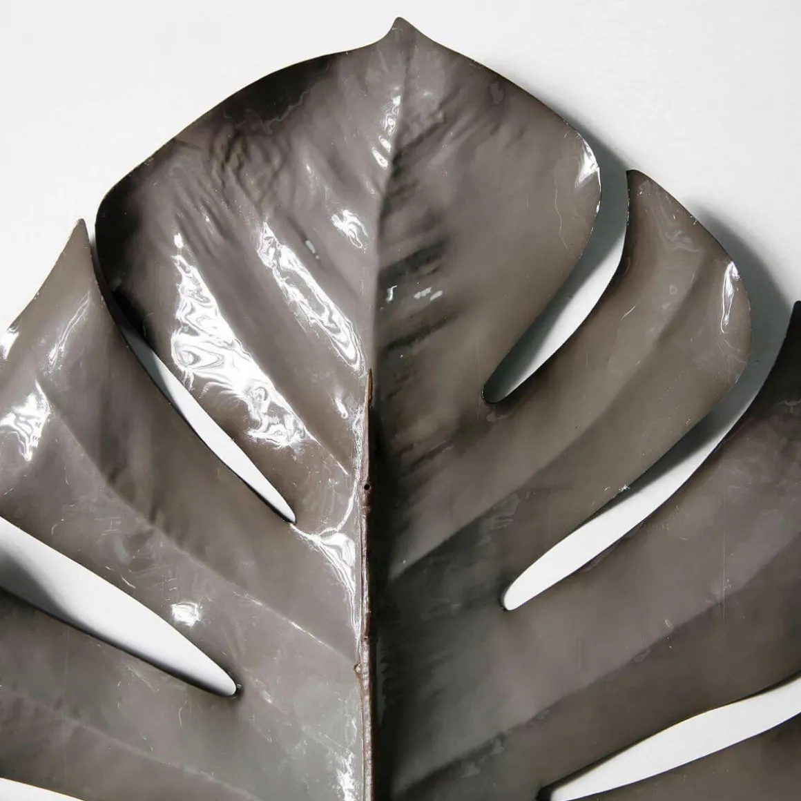 Hoja De Monstera Artificial 90 Cm Gris
