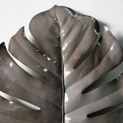 Hoja De Monstera Artificial 90 Cm Gris