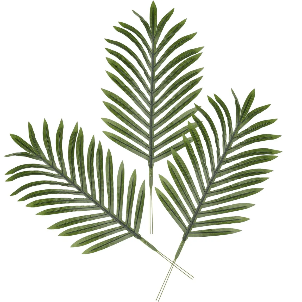 Hoja De Palma Areca Decorativa, Longitud 58 Cm, 3 Piezas