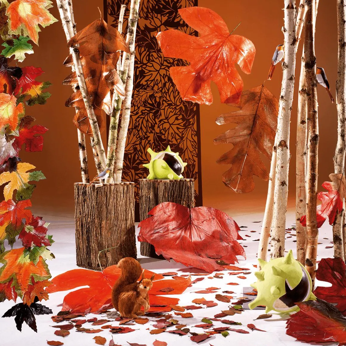 Hojas De Otoño Decorativas 80 Cm, 3 Pz.