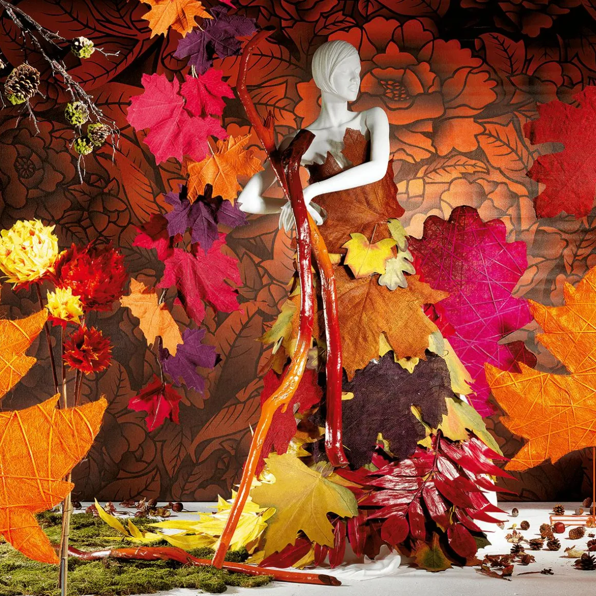 Hojas De Otoño Decorativas 50 Cm, 4 Pz.