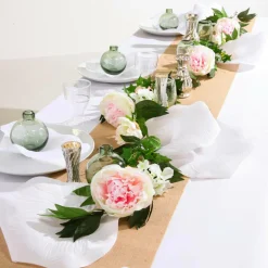 Hojas De Rosas Decorativas XL, Ø 28 Cm, Blanco, 30 Piezas