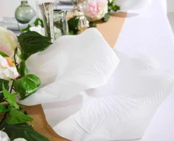Hojas De Rosas Decorativas XL, Ø 28 Cm, Blanco, 30 Piezas