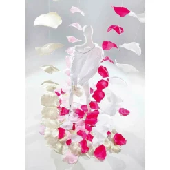 Hojas De Rosas Decorativas XL, Ø 28 Cm, Fucsia, 30 Piezas