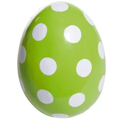 Huevo De Pascua Deco Punteado 18 Cm, Amarillo/blanco