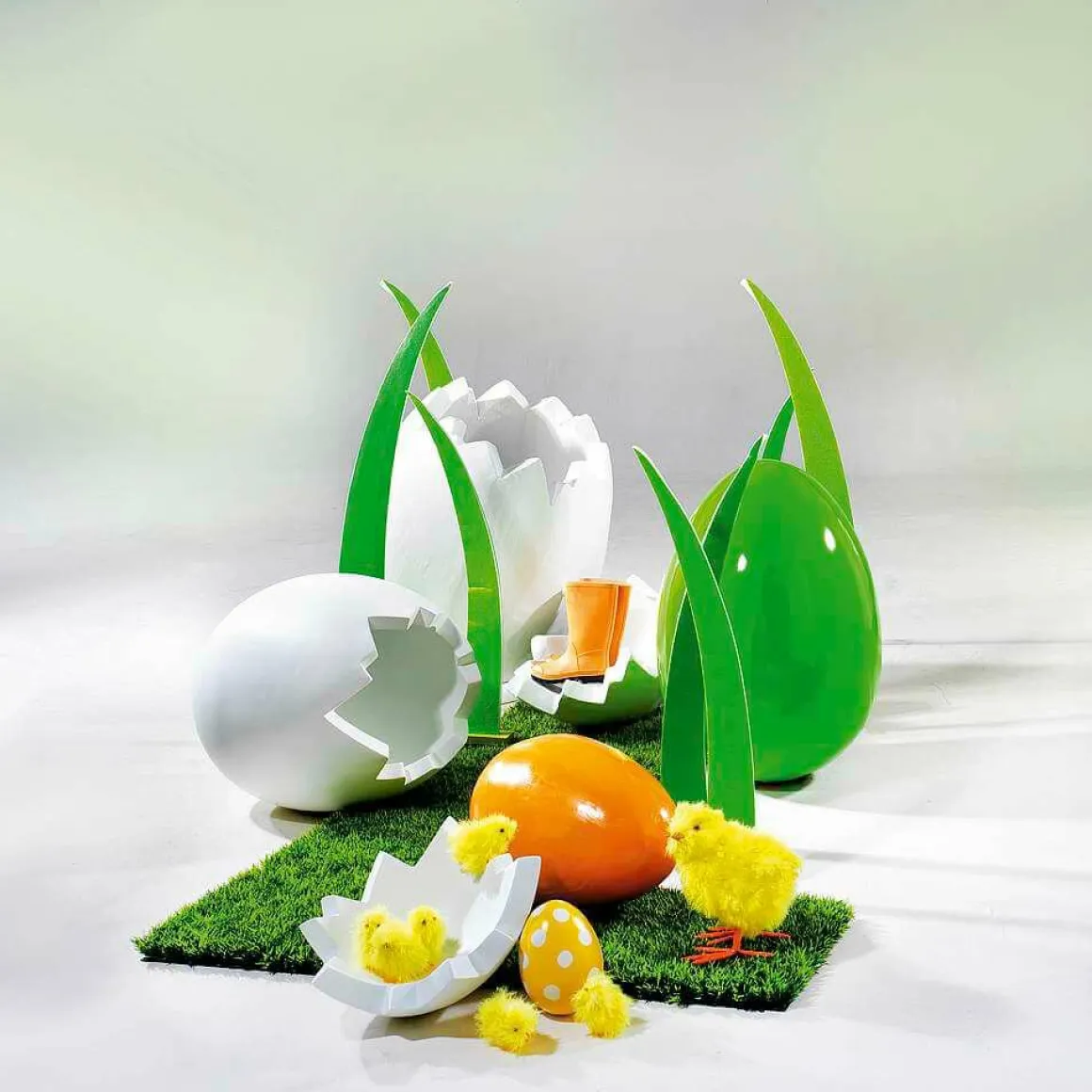 Huevo De Pascua Decorativo Verde, Longitud 75 Cm