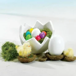 Huevo De Pascua Decorativo Gigante, 26 Cm, Blanco