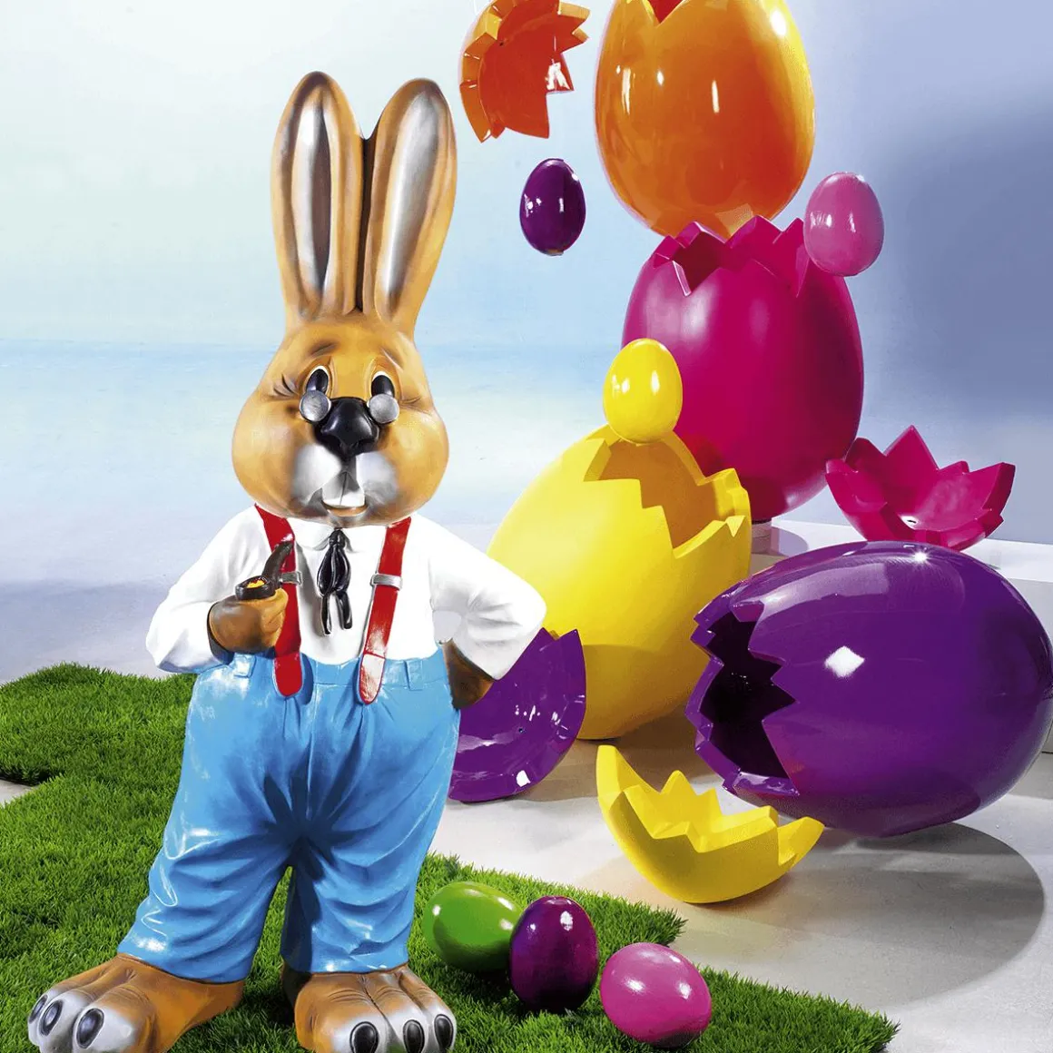 Huevo De Pascua Decorativo Amarillo, 18 Cm