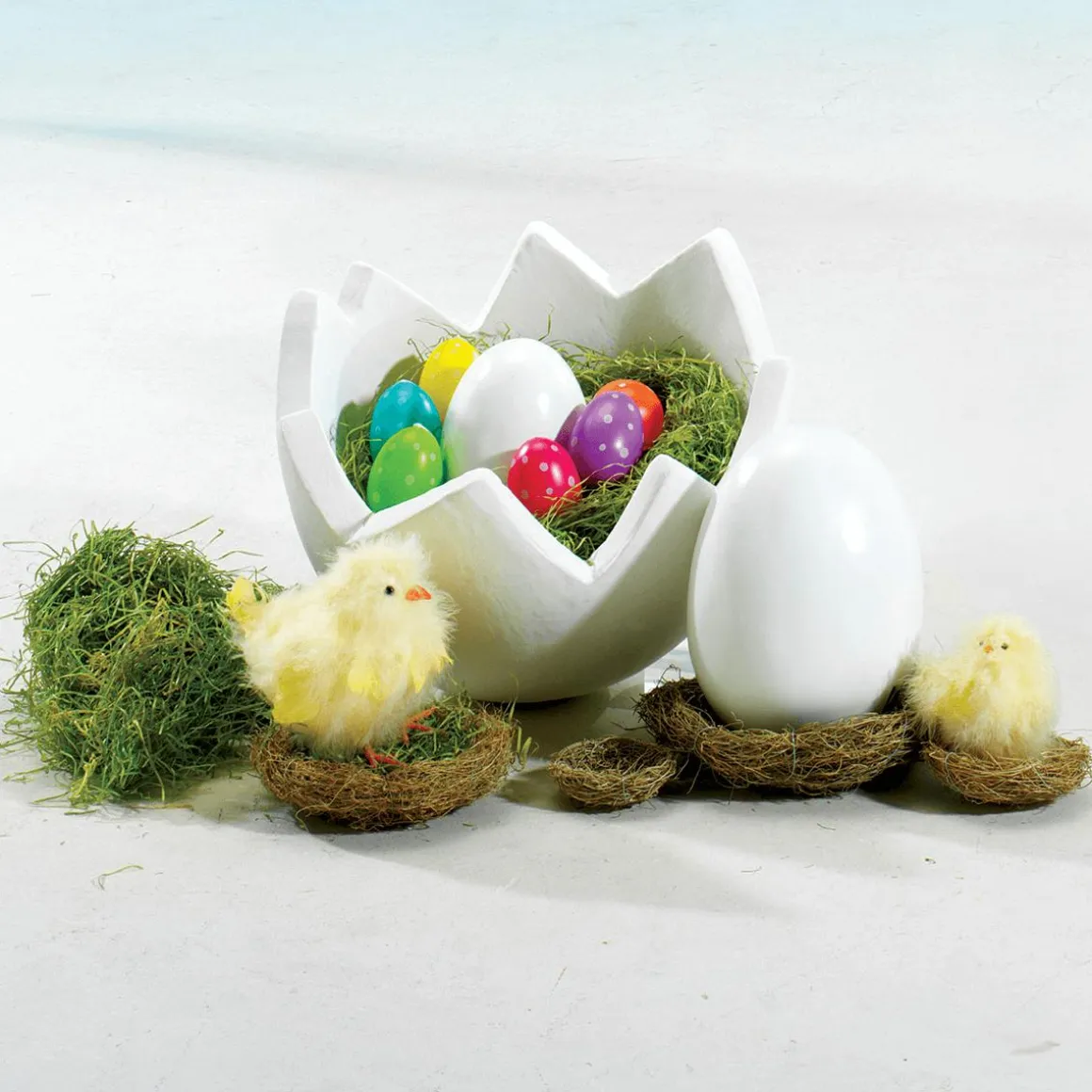 Huevo De Pascua Decorativo Blanco, 18 Cm