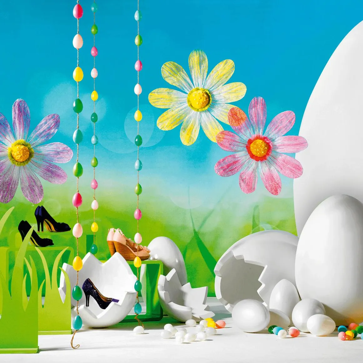Huevo De Pascua Decorativo, Longitud 70 Cm