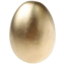 Huevo De Pascua Decorativo Metalizado Oro 26 Cm