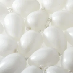 Huevos De Pascua Decorativos Para Colgar 6 Cm, Blanco, 24 Piezas