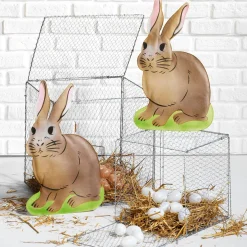Huevos De Pascua Decorativos Para Colgar 6 Cm, Blanco, 24 Piezas