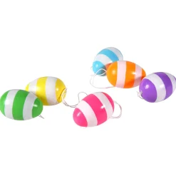 Huevos De Pascua Decorativos 6 Cm, A Rayas, 6 Piezas